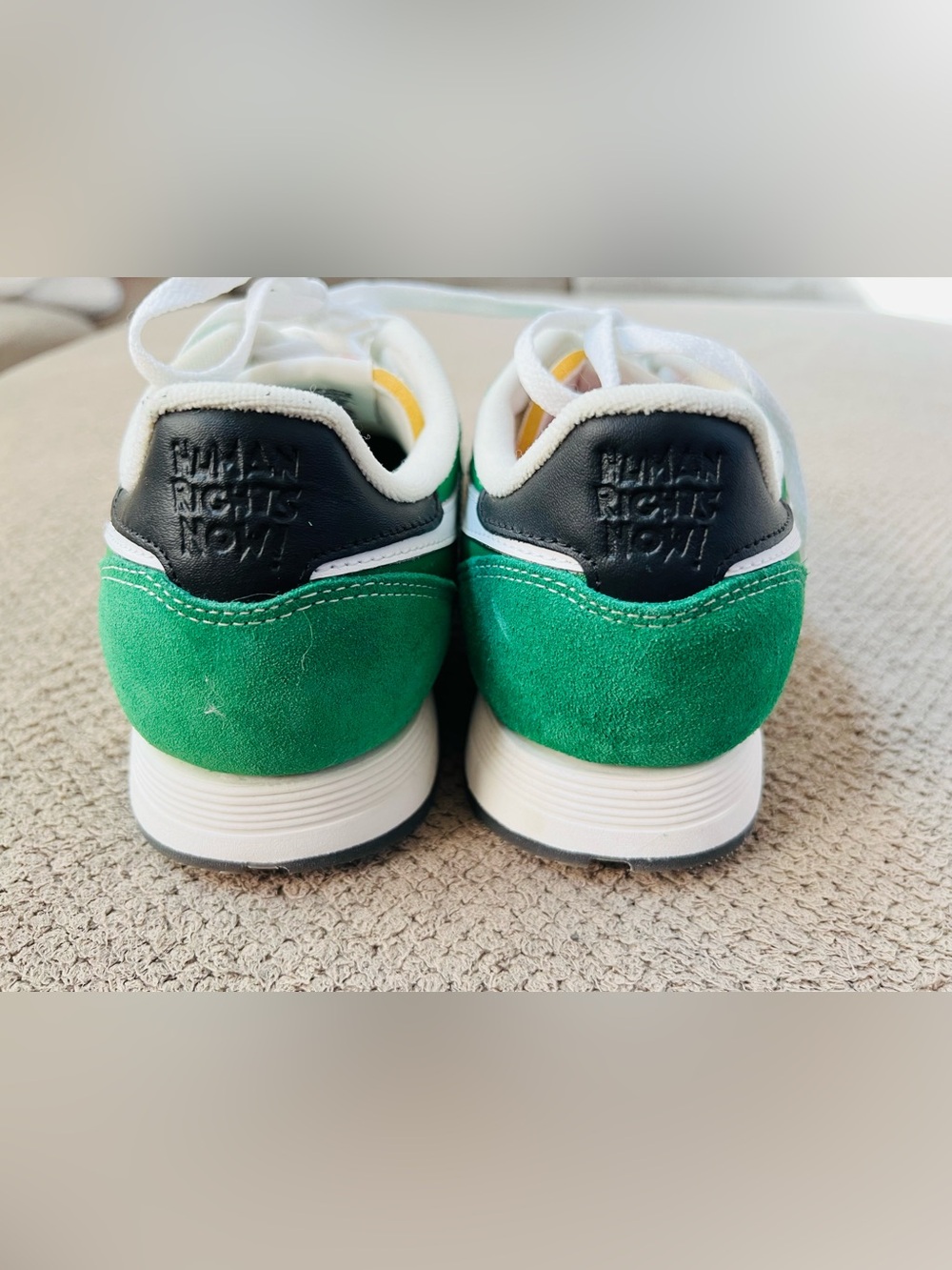 Reebok Human Rights Women’s Size 9 Green Suede Classic Court Low Top Sneakers - Picture 5 of 11